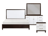 Niles White / Cherry 4-piece Queen Bedroom Set - Ornate Home