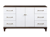 Niles White/Cherry Dresser - Ornate Home