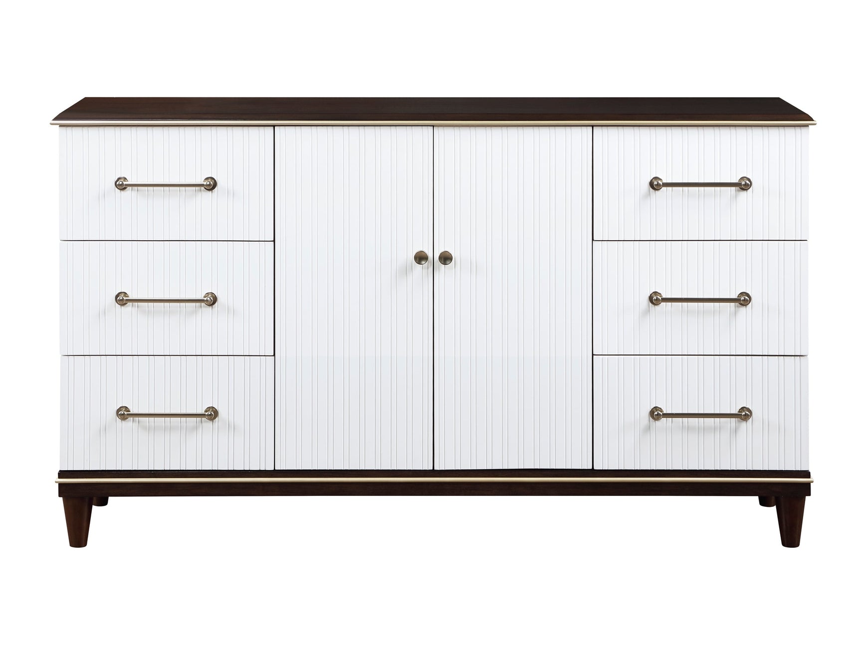 Niles White/Cherry Dresser - Ornate Home