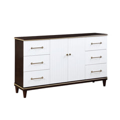 Niles White/Cherry Dresser - Ornate Home