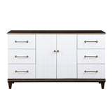 Niles White/Cherry Dresser - Ornate Home