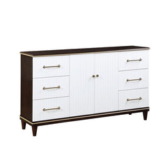 Niles White/Cherry Dresser - Ornate Home