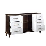 Niles White/Cherry Dresser - Ornate Home