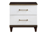 Niles White/Cherry Nightstand - Ornate Home