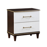 Niles White/Cherry Nightstand - Ornate Home