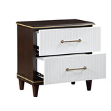 Niles White/Cherry Nightstand - Ornate Home