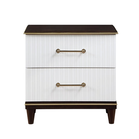 Niles White/Cherry Nightstand - Ornate Home