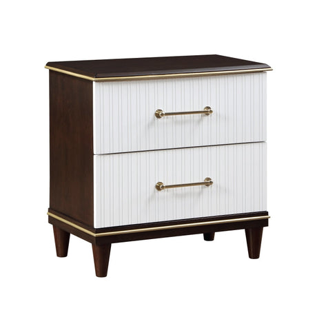 Niles White/Cherry Nightstand - Ornate Home