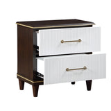 Niles White/Cherry Nightstand - Ornate Home