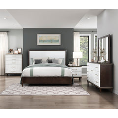 Niles White/Cherry Nightstand - Ornate Home