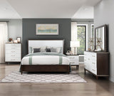 Niles White/Cherry Queen Bed - Ornate Home