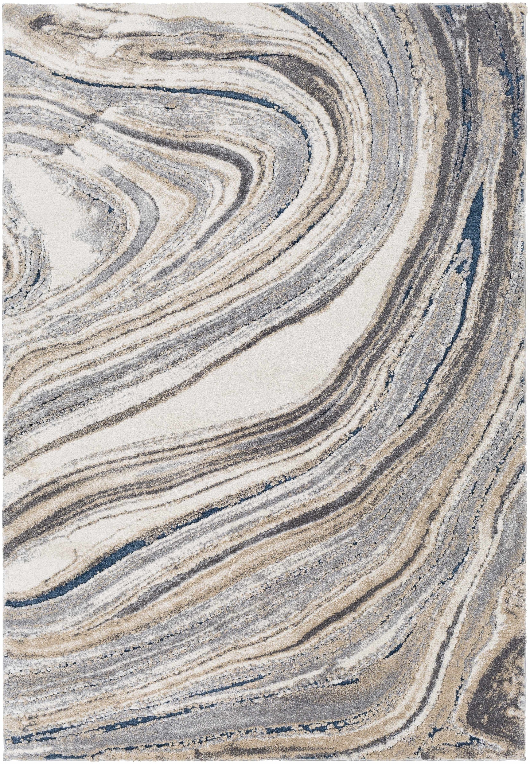 Nillumbik Gray Marble Design Rug - Ornate Home