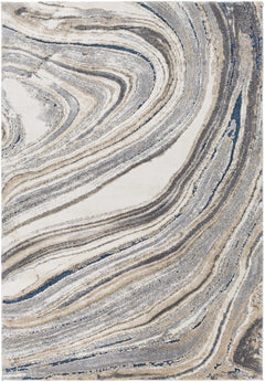 Nillumbik Gray Marble Design Rug - Ornate Home
