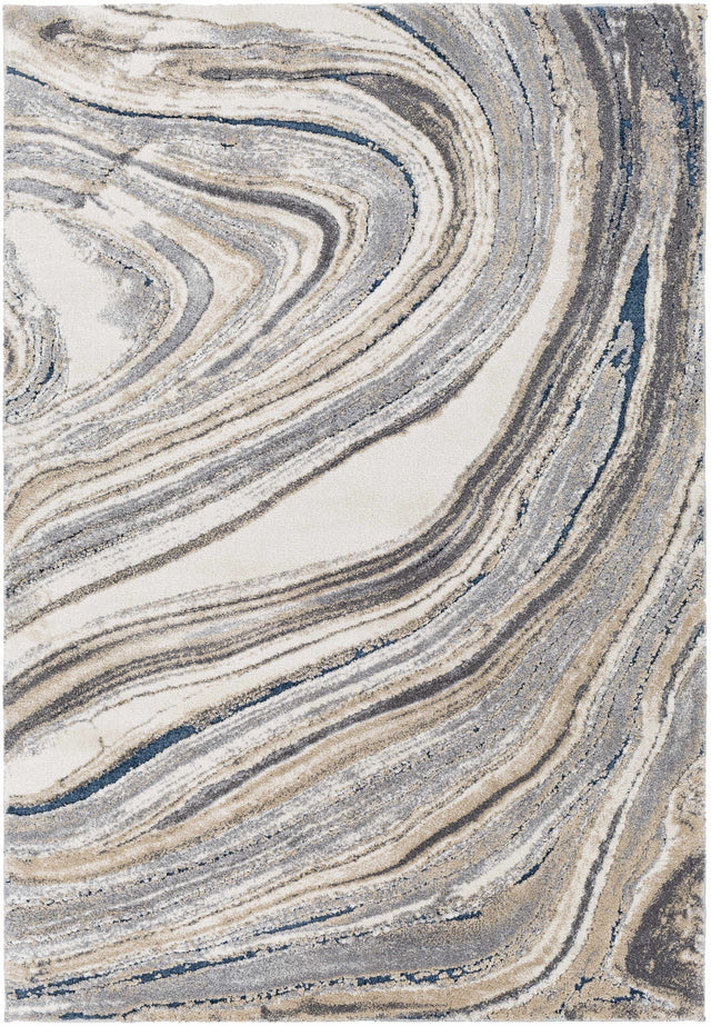 Nillumbik Gray Marble Design Rug - Ornate Home