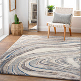 Nillumbik Gray Marble Design Rug - Ornate Home