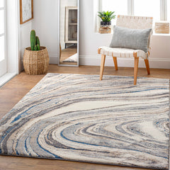 Nillumbik Gray Marble Design Rug - Ornate Home