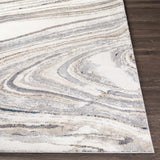 Nillumbik Gray Marble Design Rug - Ornate Home