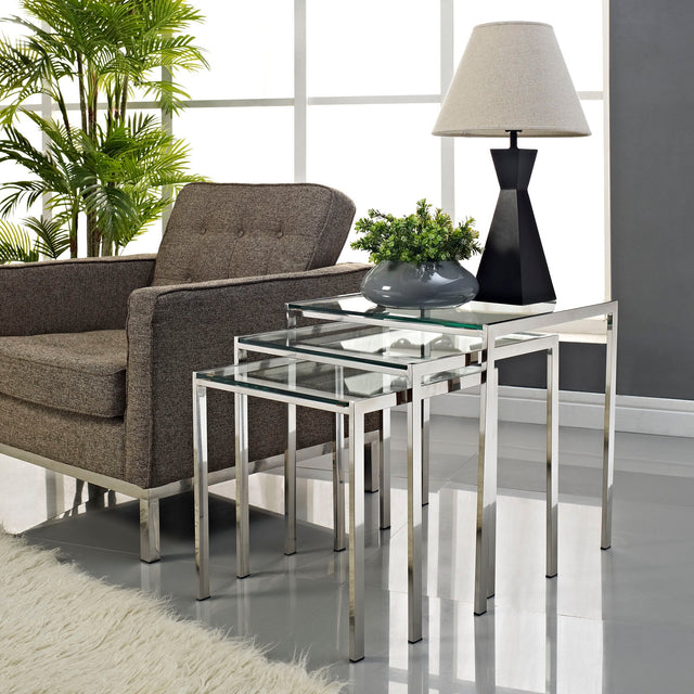 Nimble Silver Nesting Table - Ornate Home