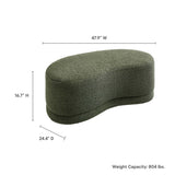 Nimbus Sage 48" Upholstered Ottoman Bench - Ornate Home