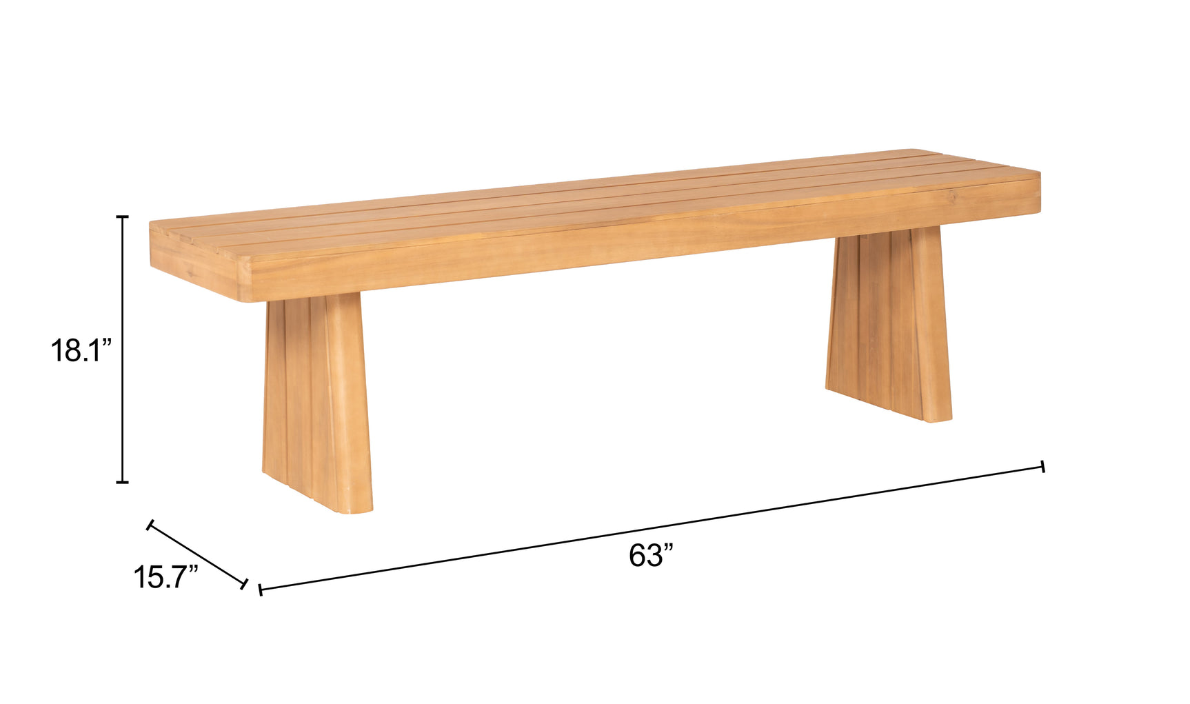 Nimone Natural Bench - Ornate Home