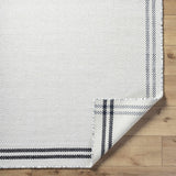 Nimue Cream & Blue Bordered Area Rug - Clearance - Ornate Home