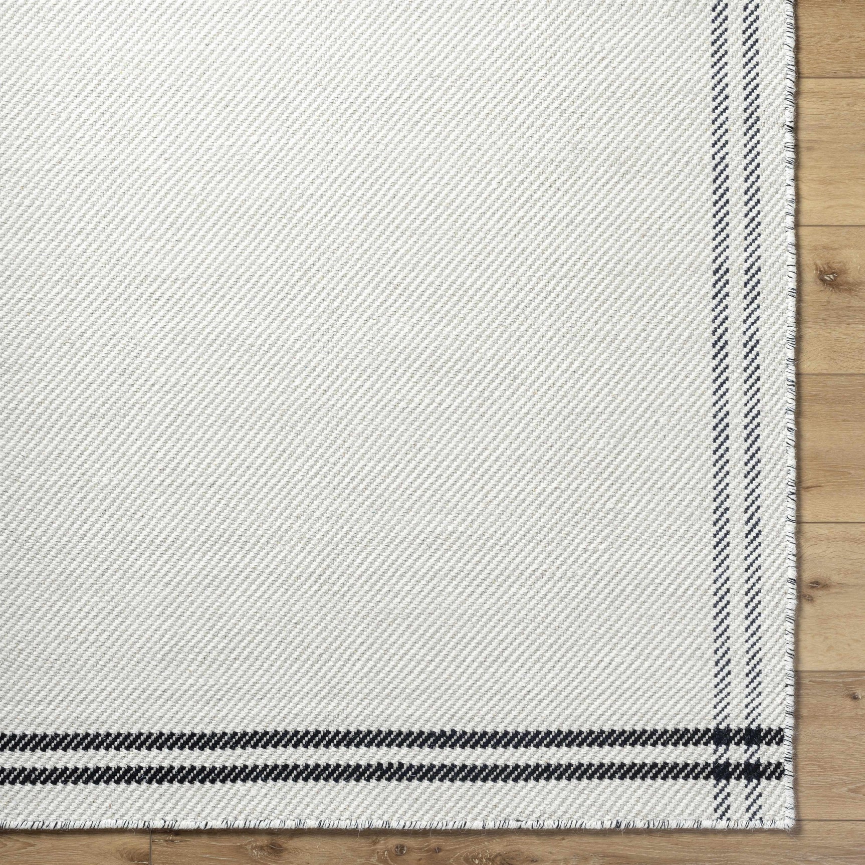 Nimue Cream & Blue Bordered Area Rug - Clearance - Ornate Home