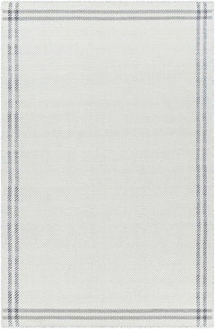 Nimue Cream & Charcoal Bordered Area Rug - Clearance - Ornate Home