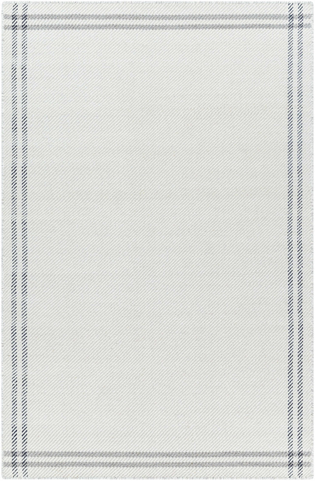 Nimue Cream & Charcoal Bordered Area Rug - Clearance - Ornate Home