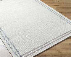 Nimue Cream & Charcoal Bordered Area Rug - Clearance - Ornate Home