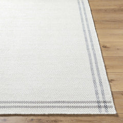 Nimue Cream & Charcoal Bordered Area Rug - Clearance - Ornate Home