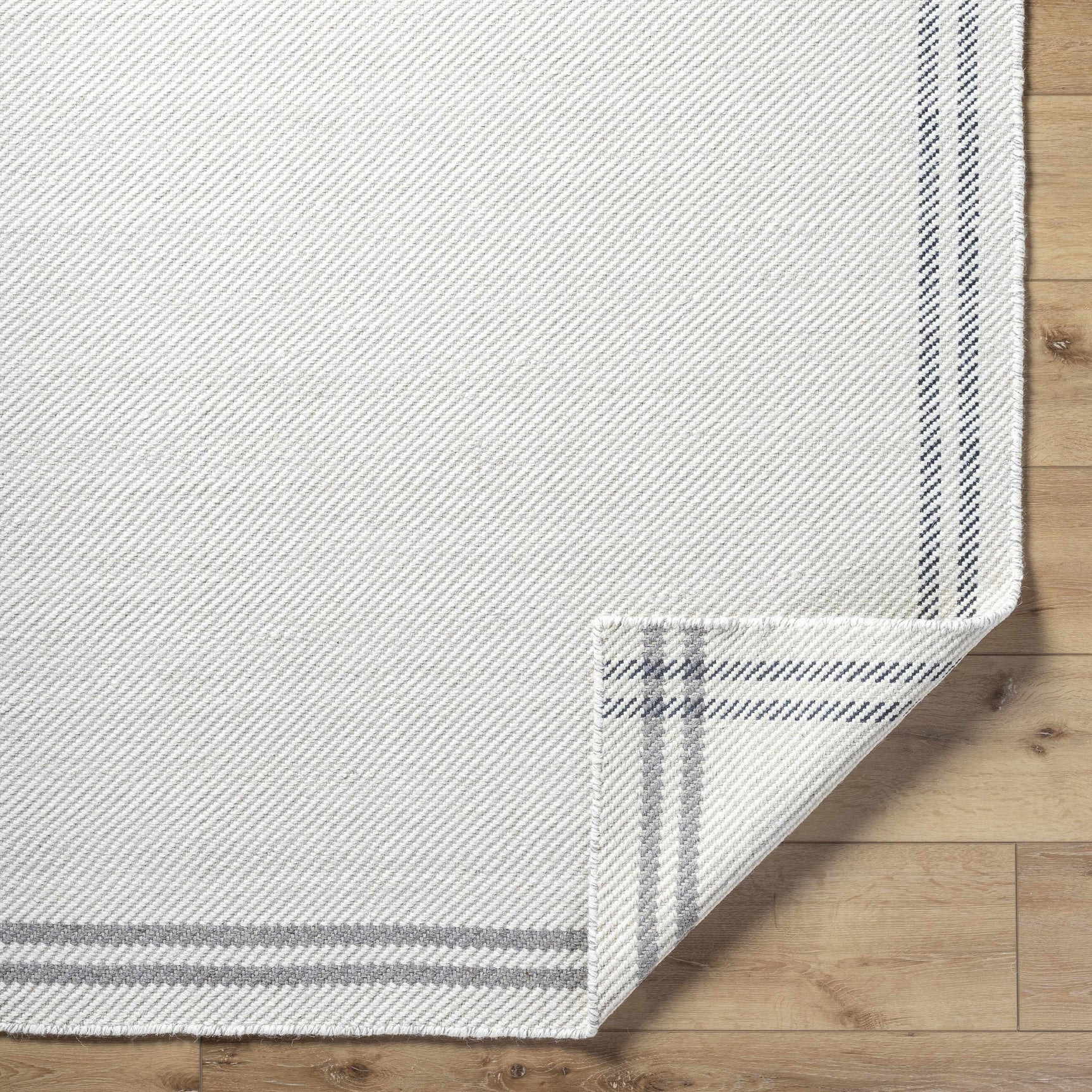 Nimue Cream & Charcoal Bordered Area Rug - Clearance - Ornate Home