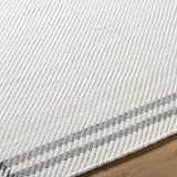 Nimue Cream & Charcoal Bordered Area Rug - Clearance - Ornate Home