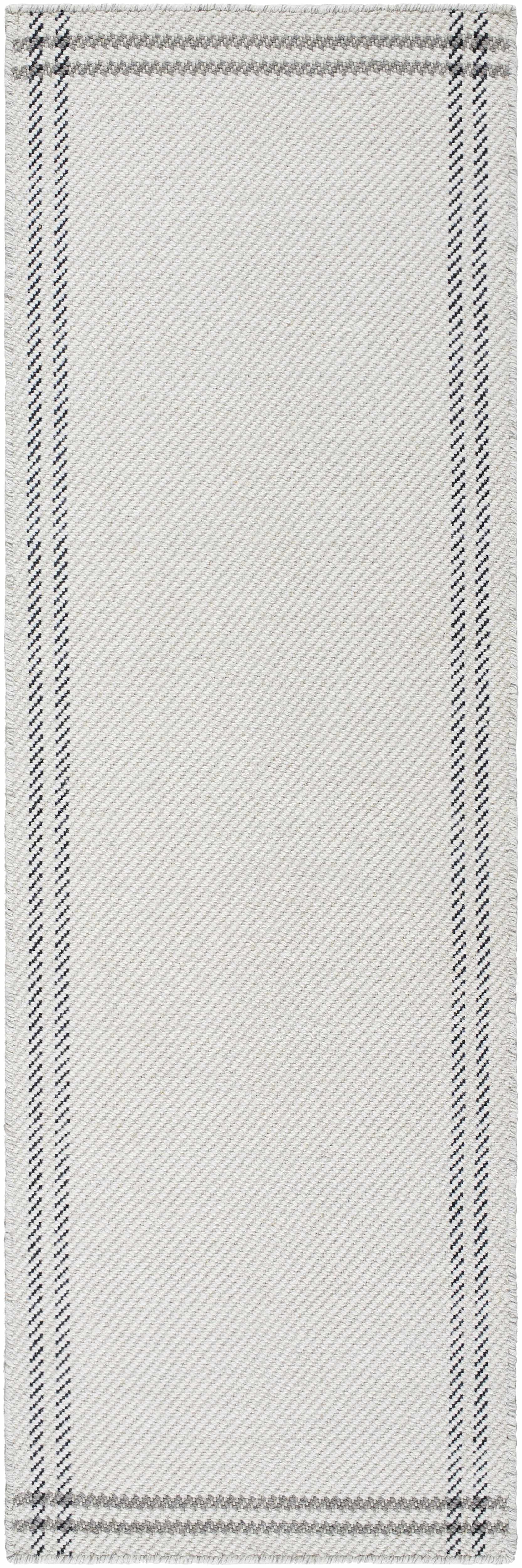 Nimue Cream & Charcoal Bordered Area Rug - Clearance - Ornate Home