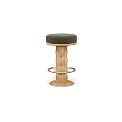 Nio Dark Green/Natural Swivel Counter Stool - Ornate Home