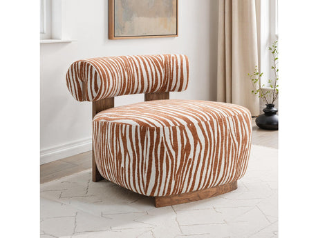 Niobe Rustic Orange Accent Chair - Ornate Home