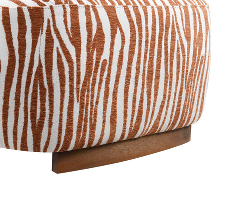 Niobe Rustic Orange Accent Chair - Ornate Home