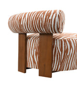 Niobe Rustic Orange Accent Chair - Ornate Home