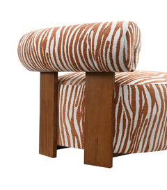 Niobe Rustic Orange Accent Chair - Ornate Home