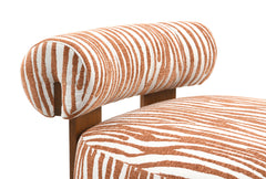 Niobe Rustic Orange Accent Chair - Ornate Home