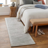 Niota Sheen Light Gray Premium Rug - Ornate Home