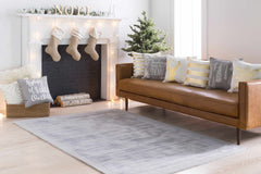 Niota Sheen Light Gray Premium Rug - Ornate Home