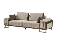 Nirvana Beige Stationary 4 Seat Sofa - Ornate Home