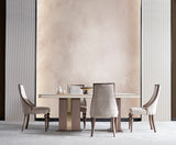 Nirvana Beige Dining Room Set (Consol With Mirror & Dining Table & 6 Dining Chair)