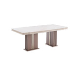 Nirvana Beige Dining Room Set (Consol With Mirror & Dining Table & 6 Dining Chair)
