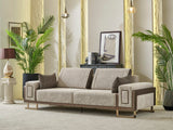 Nirvana Beige 4-pieces (2 Four Seat Sofa & 2 Chair) Living Room Set