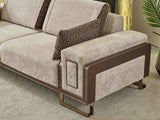 Nirvana Beige 4-pieces (2 Four Seat Sofa & 2 Chair) Living Room Set