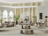 Nirvana Beige 4-pieces (2 Four Seat Sofa & 2 Chair) Living Room Set