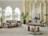 Nirvana Beige 4-pieces (2 Four Seat Sofa & 2 Chair) Living Room Set