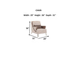 Nirvana Beige 4-pieces (2 Four Seat Sofa & 2 Chair) Living Room Set