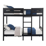 Nissa Black Bunk Bed - Ornate Home